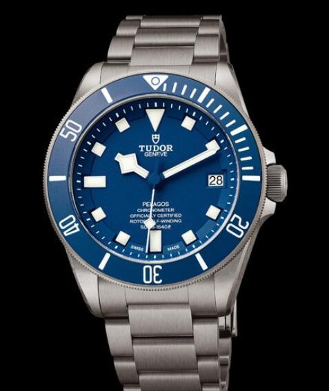 Replica Tudor Watch Tudor Pelagos 25600TB Titanium - Blue Dial - Titanium Bracelet